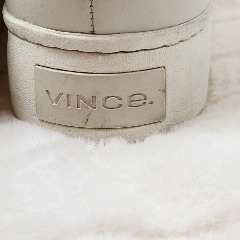 Vince Womens Warren Platform Slip On Sneakers White Leather Size‎ 9M EUR 40